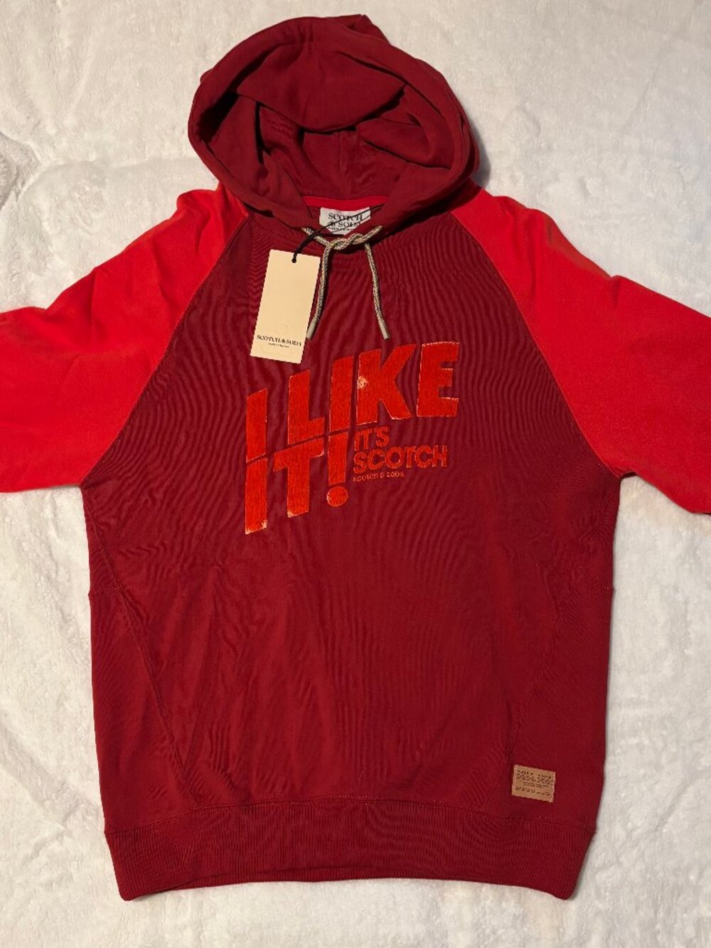 Scotch & Soda Red Graphic Hoodie – New With Tags – Bold Logo